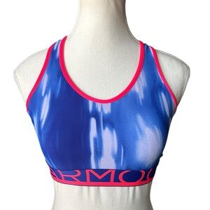 Under Armor Tie Dye Blue Sports Bra S/M